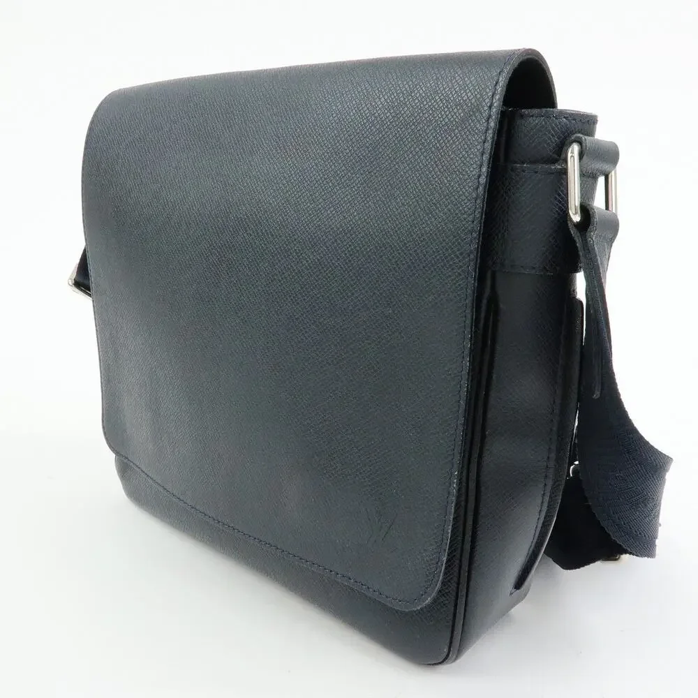 Louis Vuitton Taiga Leather Crossbody Bag Blue